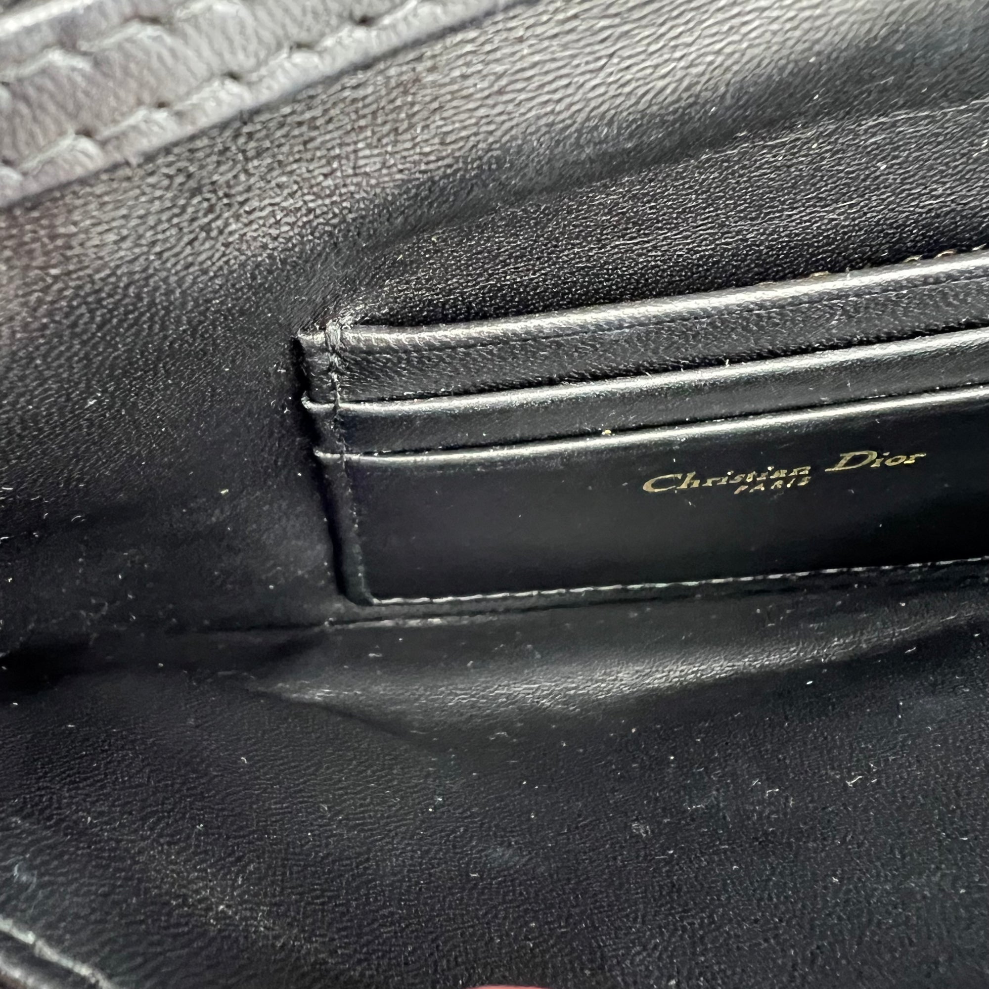 Caro Shoulder Bag Macrocannage Mini Chain Black in Calfskin, Gold hardware