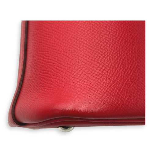 Bolide Red in Epsom, Silver hardware