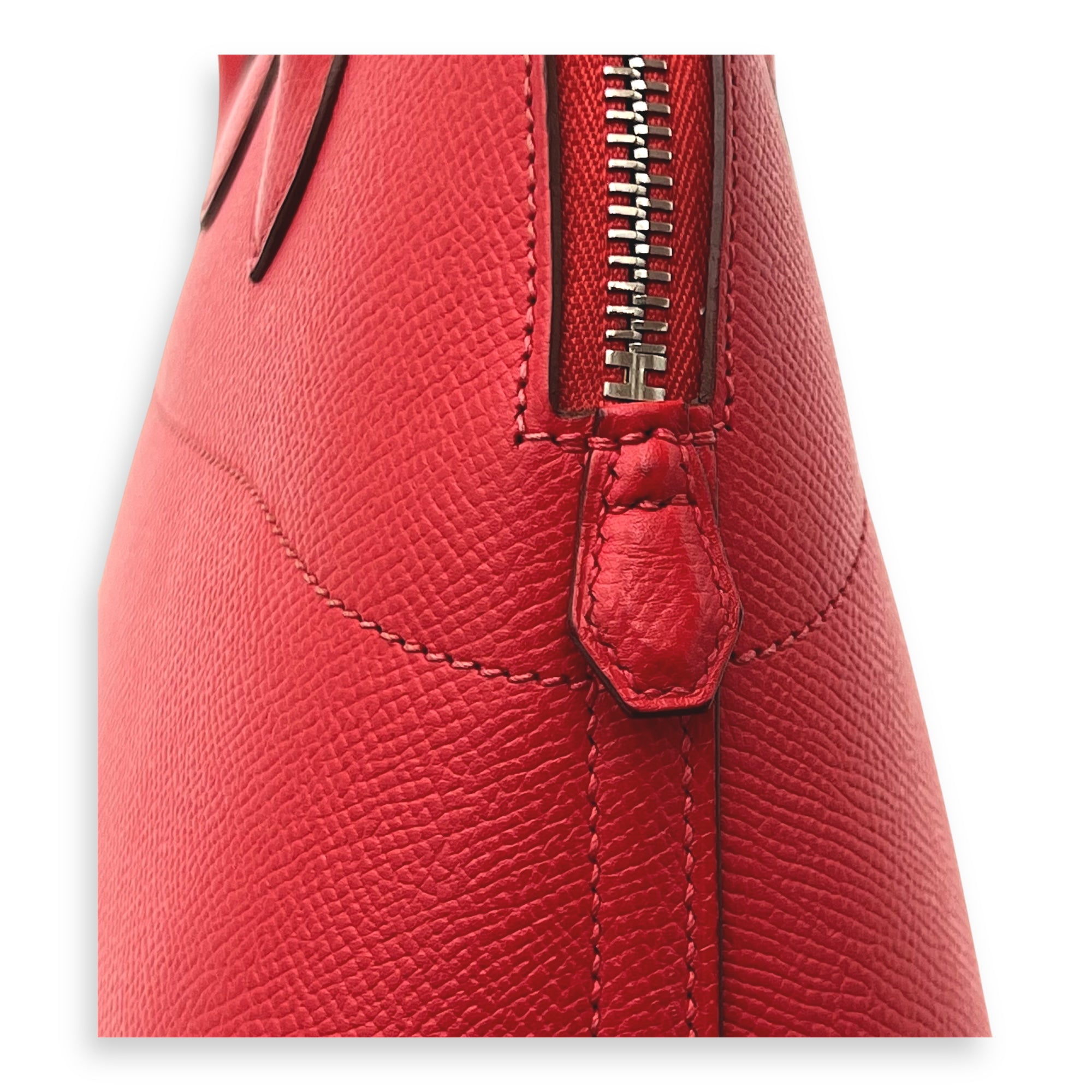 Bolide Red in Epsom, Silver hardware