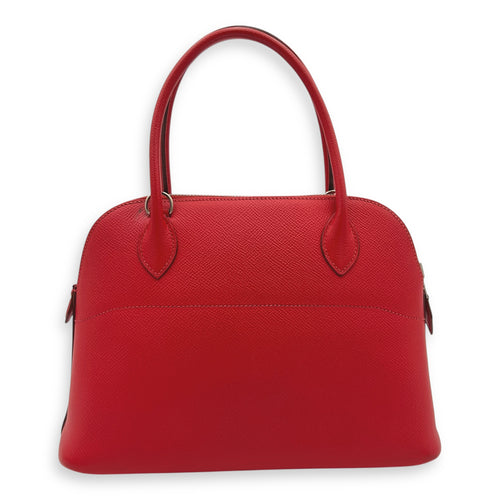 Bolide Red in Epsom, Silver hardware