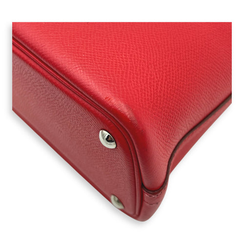 Bolide Red in Epsom, Silver hardware