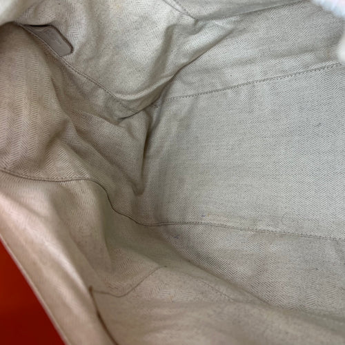 Puzzle Top Handle Bag Medium Orange in Calfskin, Silver hardware