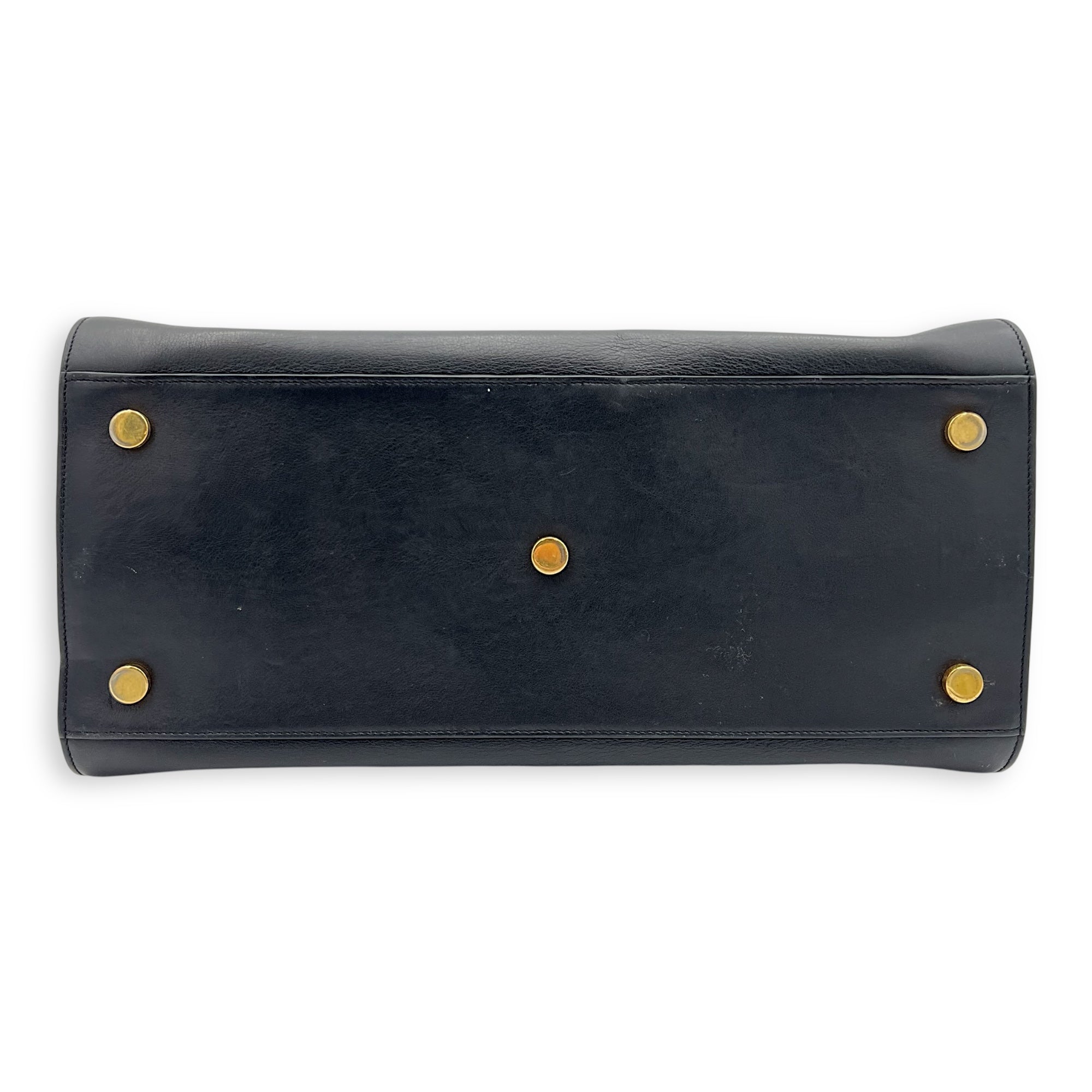 Sac de Jour Tote Bag Large Black in Calfskin, Gold hardware