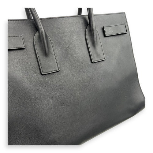 Sac de Jour Tote Bag Large Black in Calfskin, Gold hardware