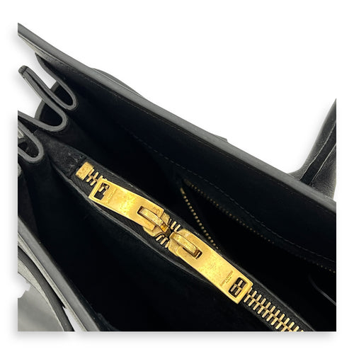 Sac de Jour Tote Bag Large Black in Calfskin, Gold hardware