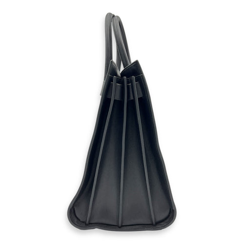 Sac de Jour Tote Bag Large Black in Calfskin, Gold hardware