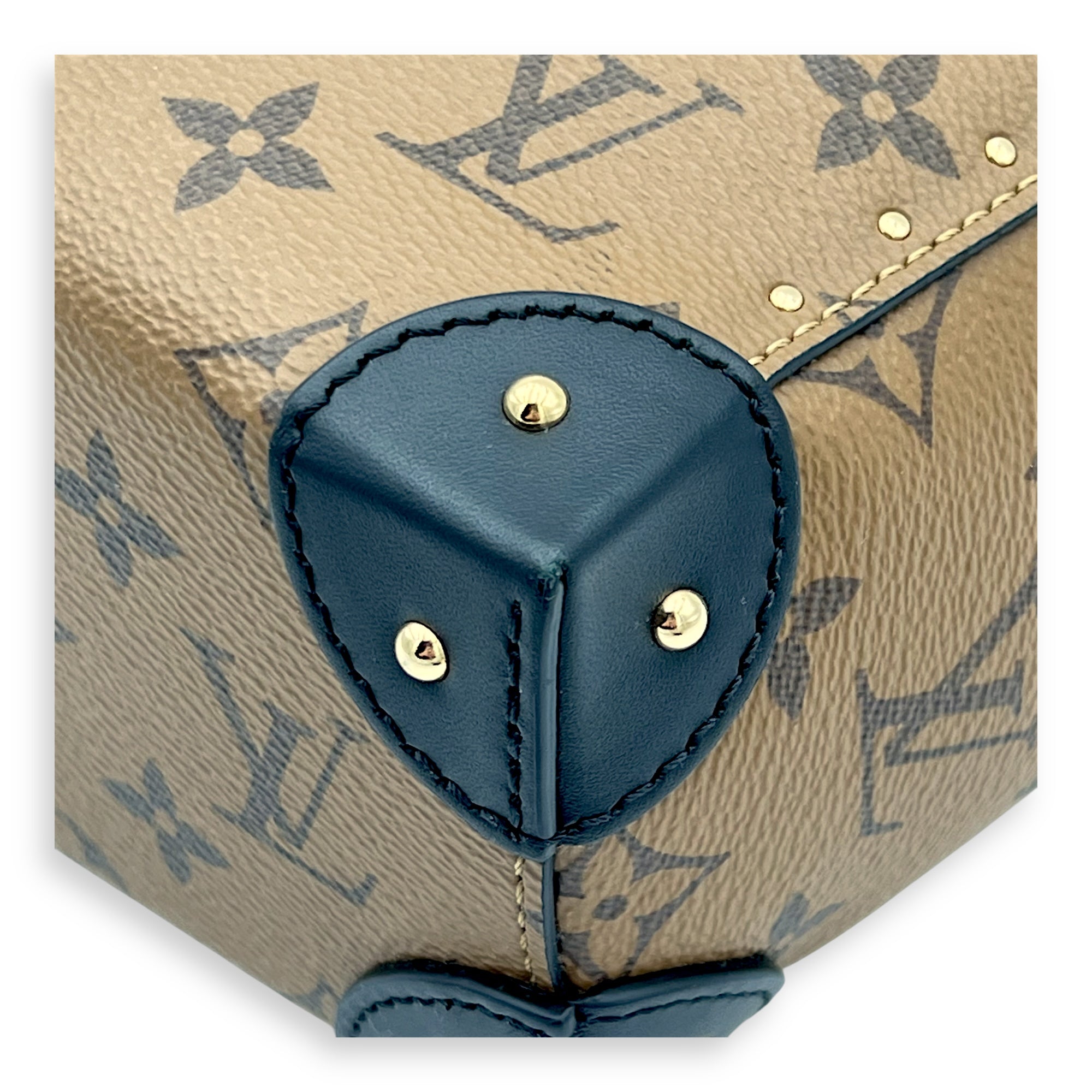 Noe Trunk Shoulder Bag Brown in Monogram Coated Canvas, Gold hardware