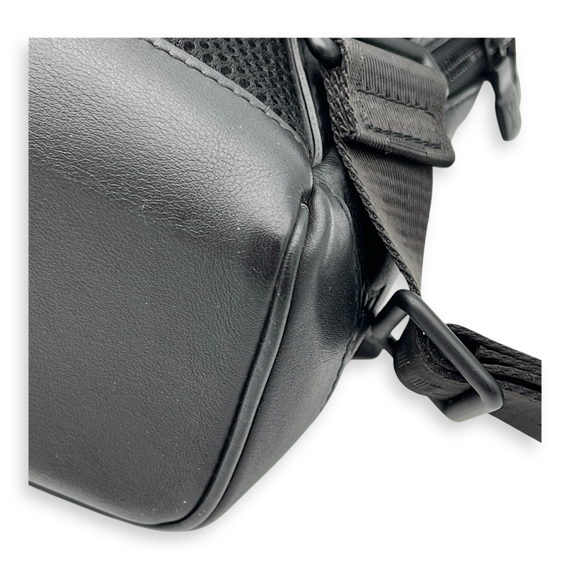 Racer Sling bag Black in Calfskin, Black hardware