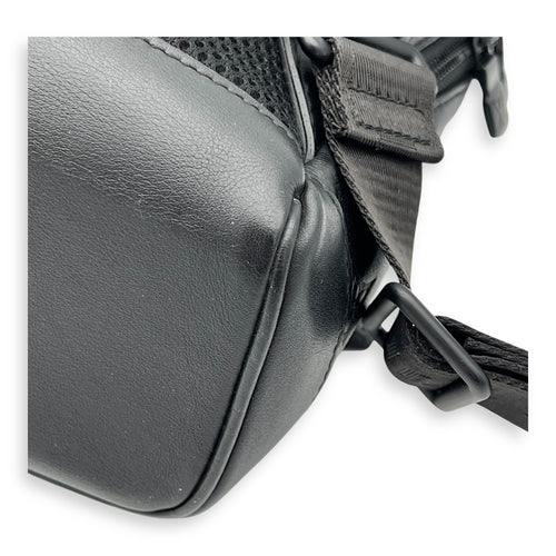 Racer Sling bag Black in Calfskin, Black hardware