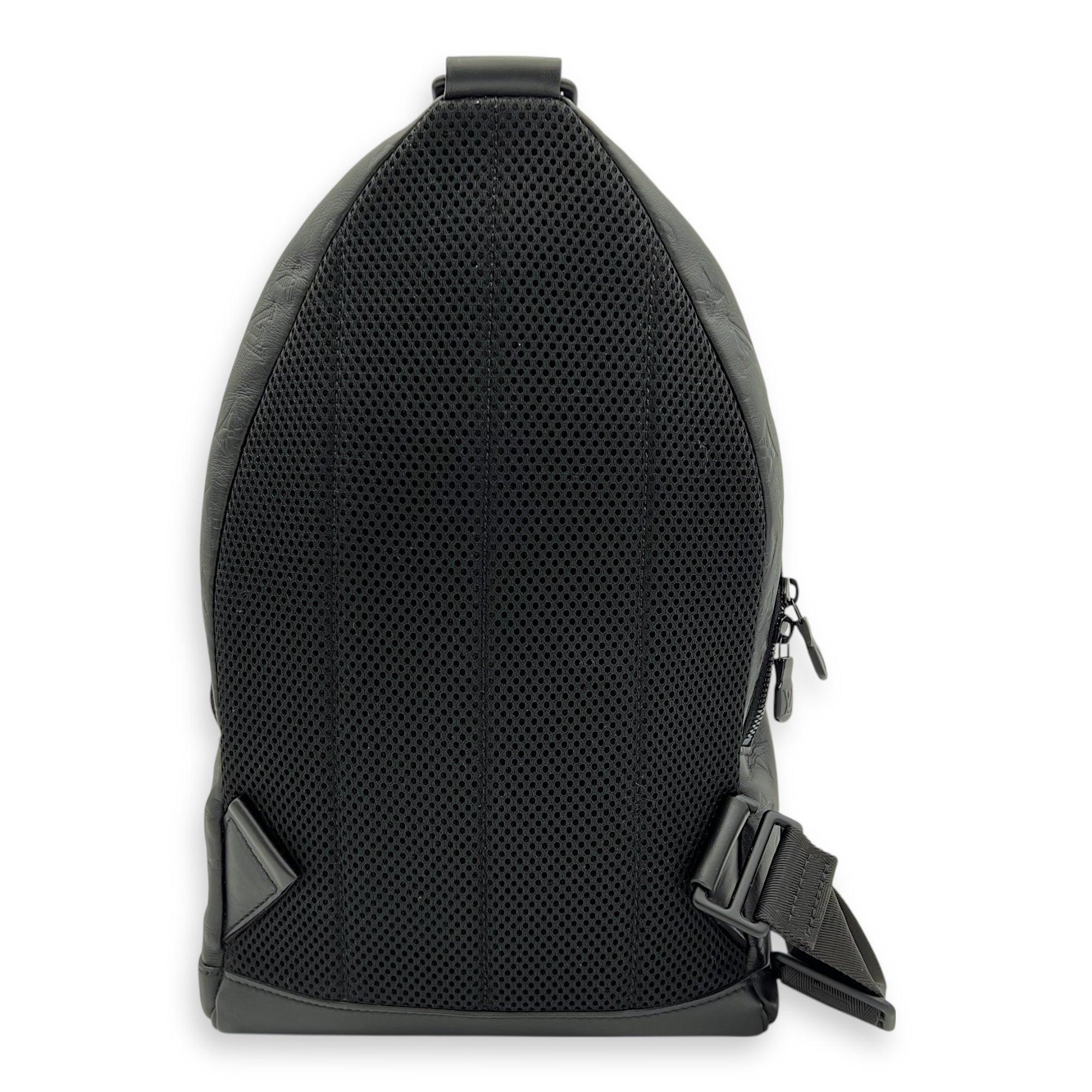 Racer Sling bag Black in Calfskin, Black hardware