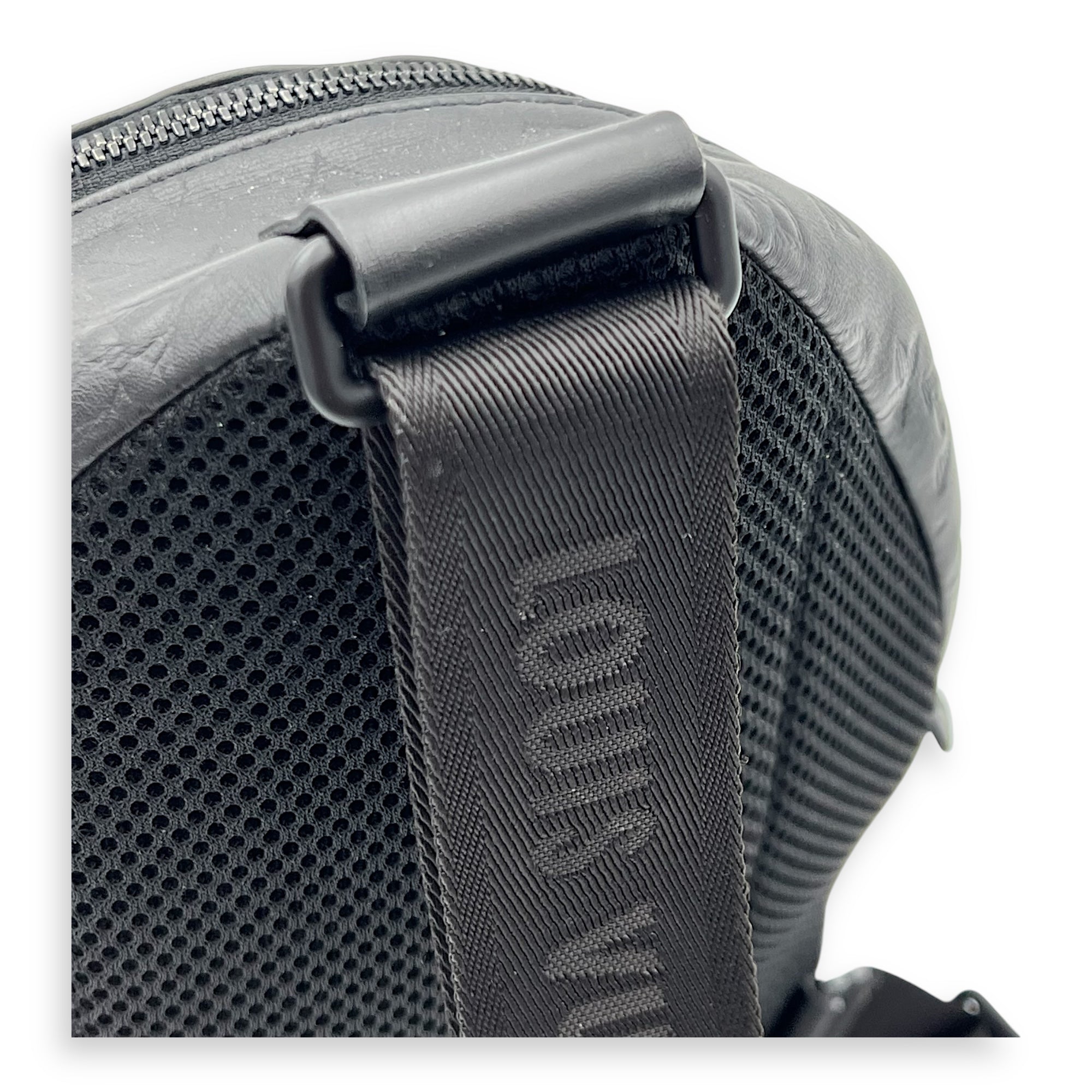 Racer Sling bag Black in Calfskin, Black hardware