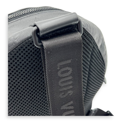 Racer Sling bag Black in Calfskin, Black hardware