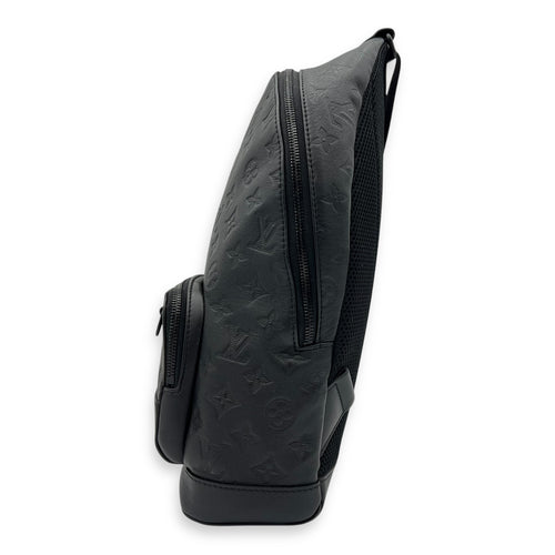 Racer Sling bag Black in Calfskin, Black hardware