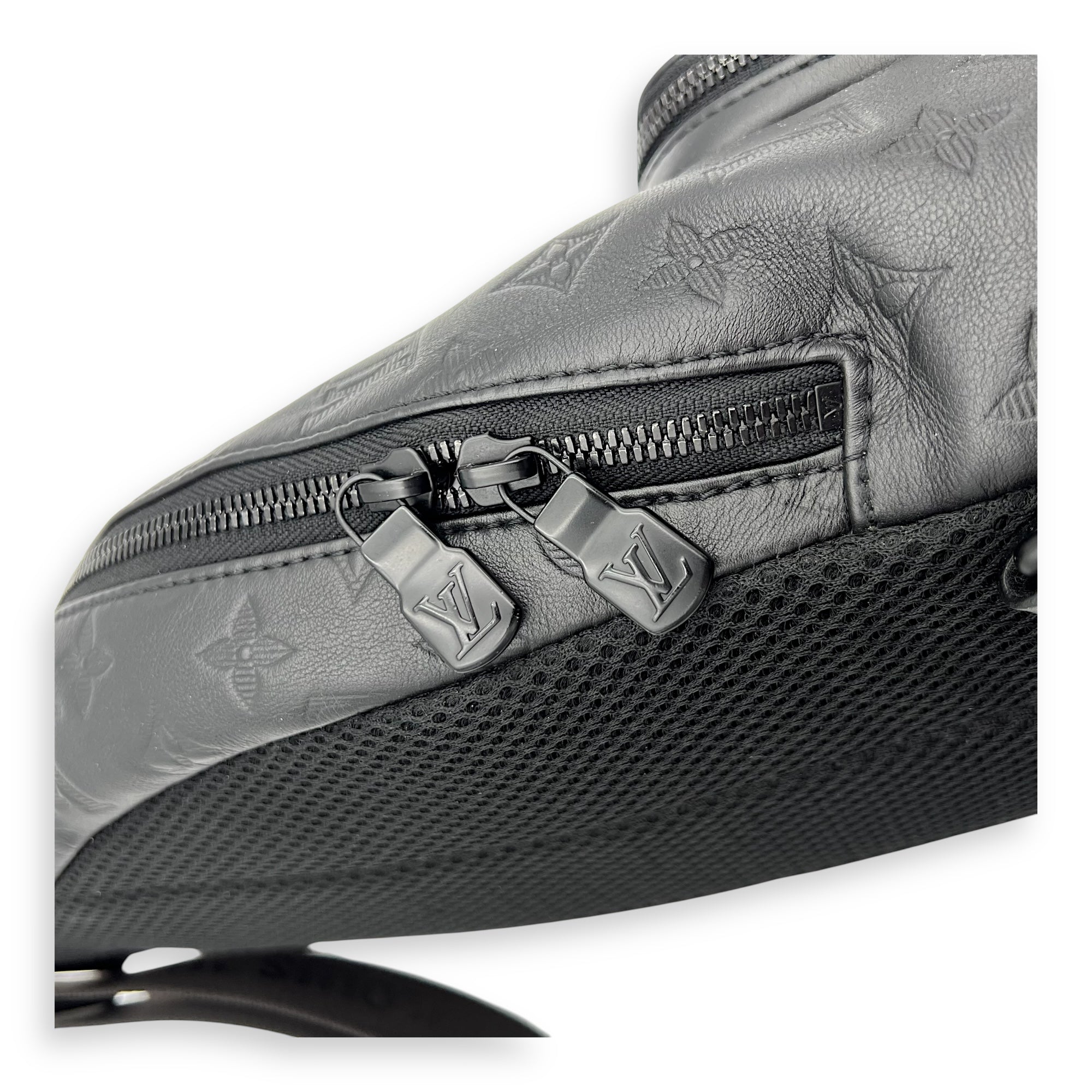 Racer Sling bag Black in Calfskin, Black hardware