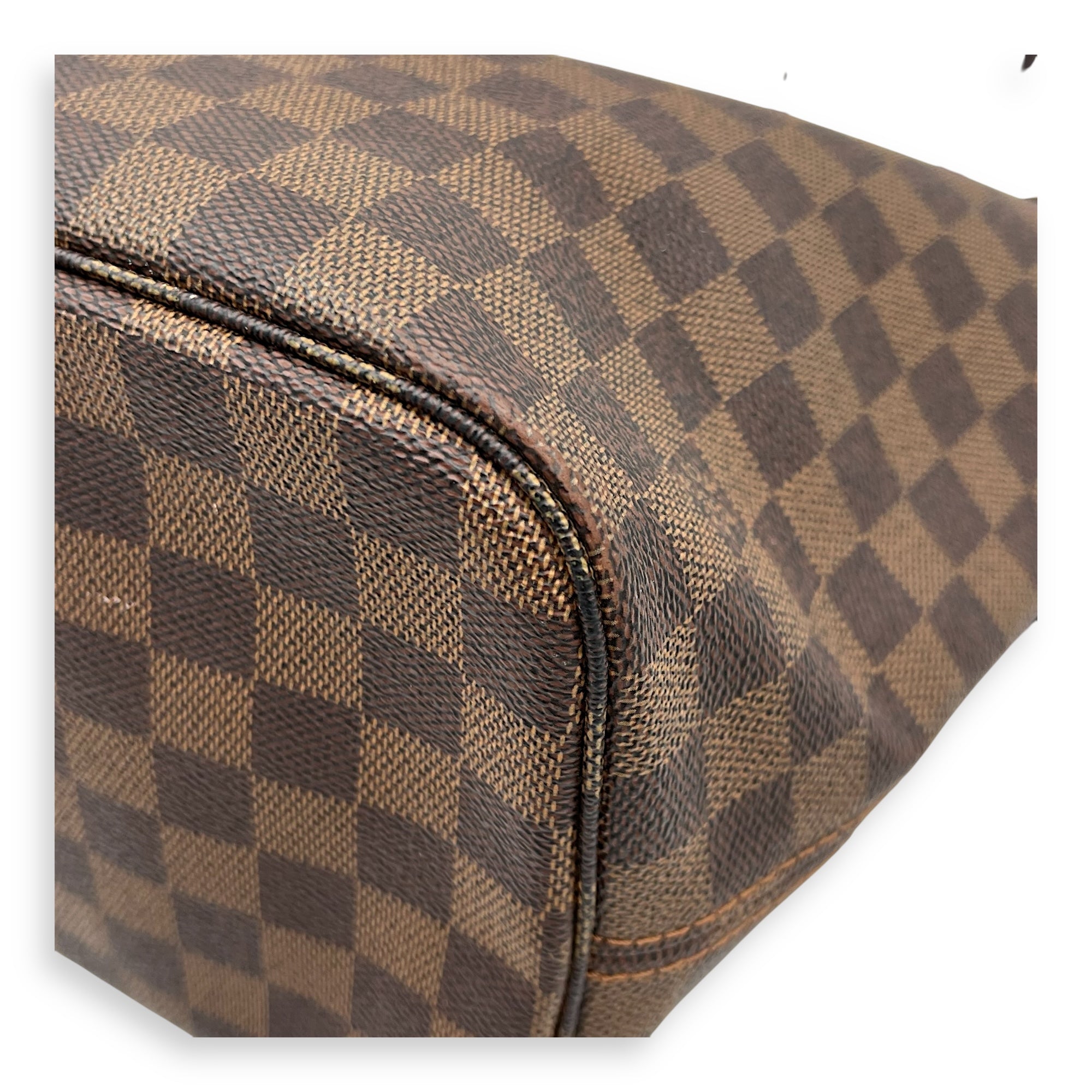 Neverfull Tote Bag Brown in Coated Canvas, Gold hardware