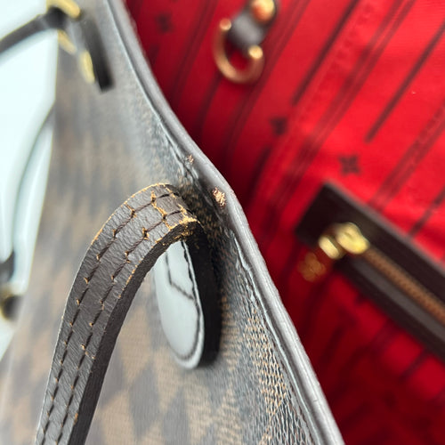 Neverfull Tote Bag Brown in Coated Canvas, Gold hardware