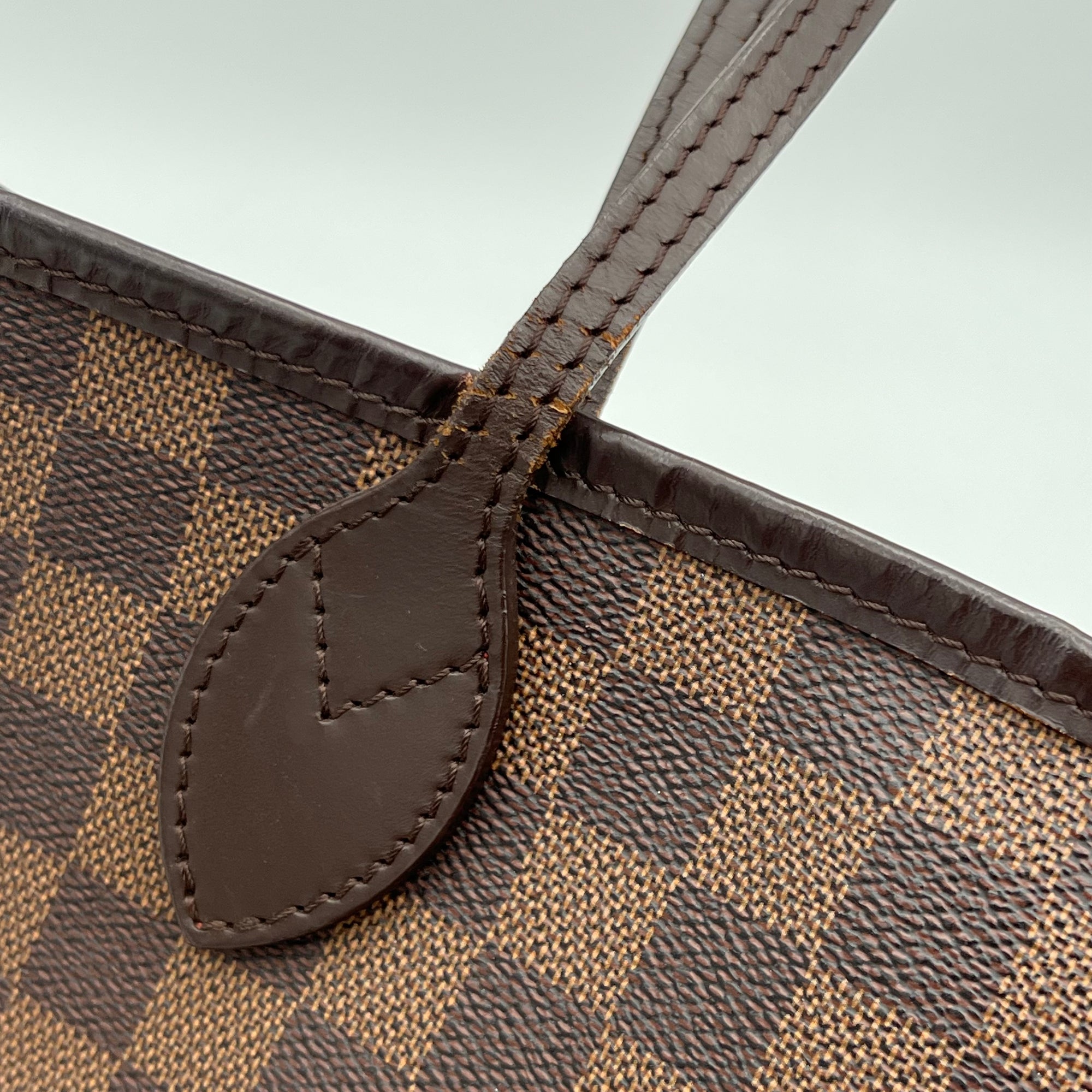 Neverfull Tote Bag Brown in Coated Canvas, Gold hardware