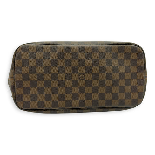 Neverfull Tote Bag Brown in Coated Canvas, Gold hardware