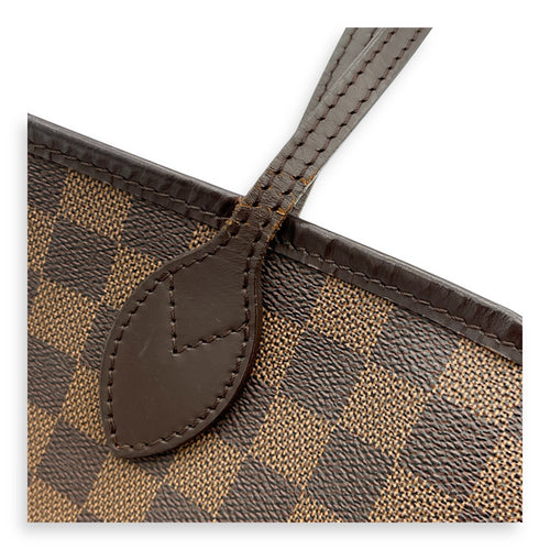 Neverfull Tote Bag Brown in Coated Canvas, Gold hardware