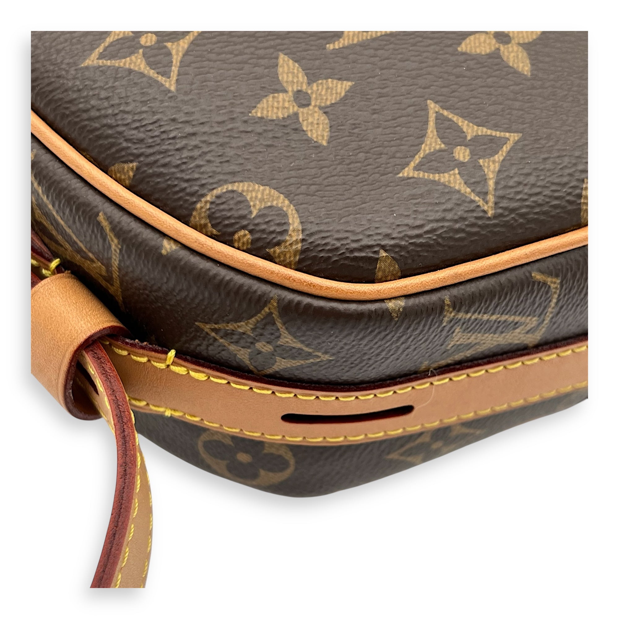 Boite a Chapeau Shoulder Bag Brown in Monogram Coated Canvas, Gold hardware