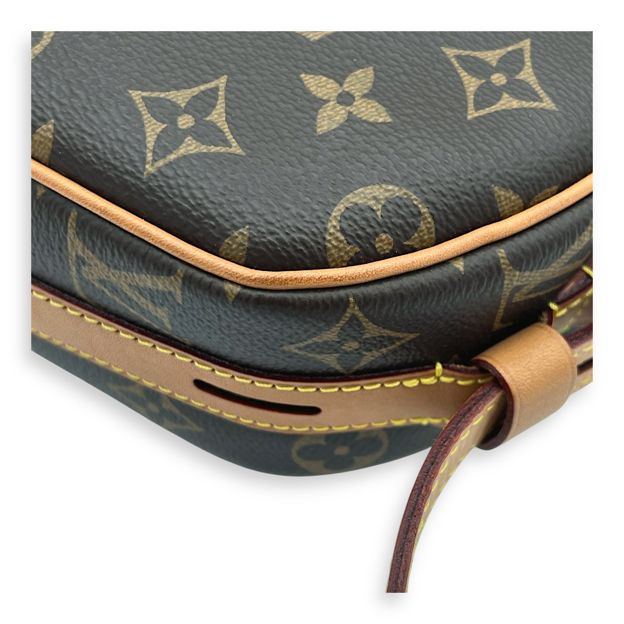 Boite a Chapeau Shoulder Bag Brown in Monogram Coated Canvas, Gold hardware