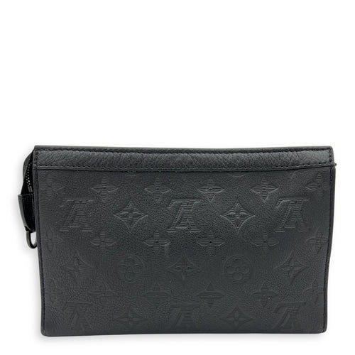 Gaston Wearable Wallet Shoulder Bag Black in Calfskin, Black hardware