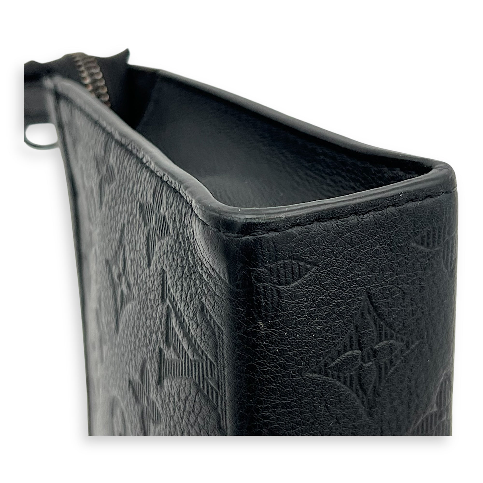 Gaston Wearable Wallet Shoulder Bag Black in Calfskin, Black hardware