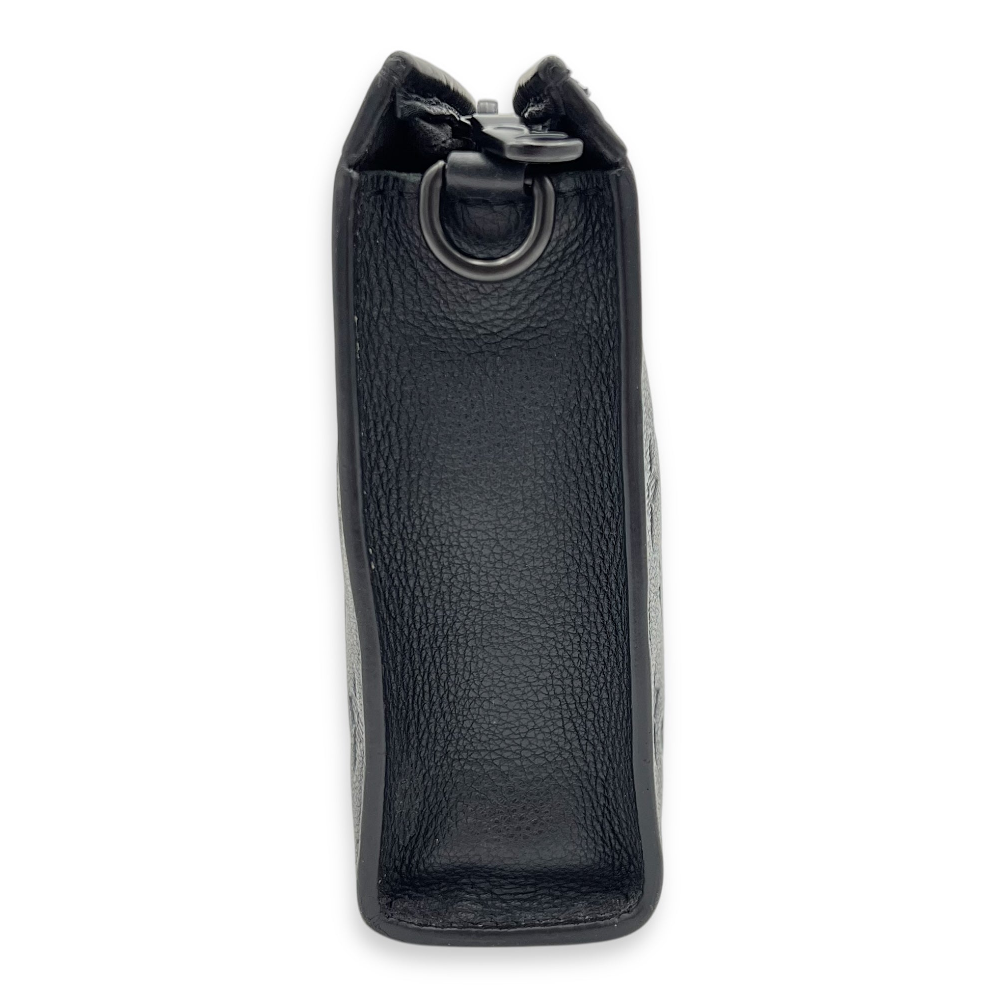 Gaston Wearable Wallet Shoulder Bag Black in Calfskin, Black hardware