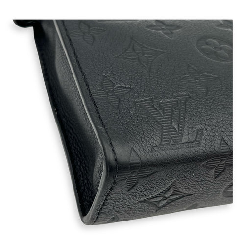 Gaston Wearable Wallet Shoulder Bag Black in Calfskin, Black hardware