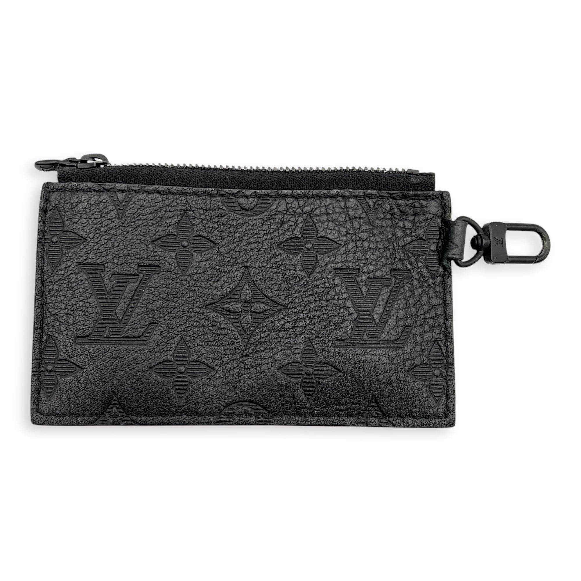 Gaston Wearable Wallet Shoulder Bag Black in Calfskin, Black hardware