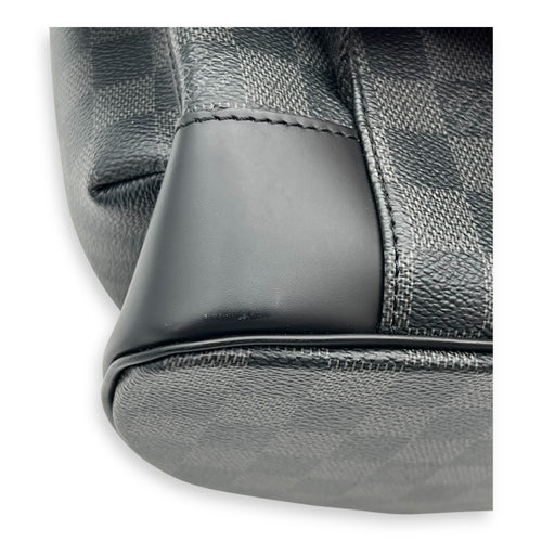 Christopher Backpack Black in Coated Canvas, Silver hardware