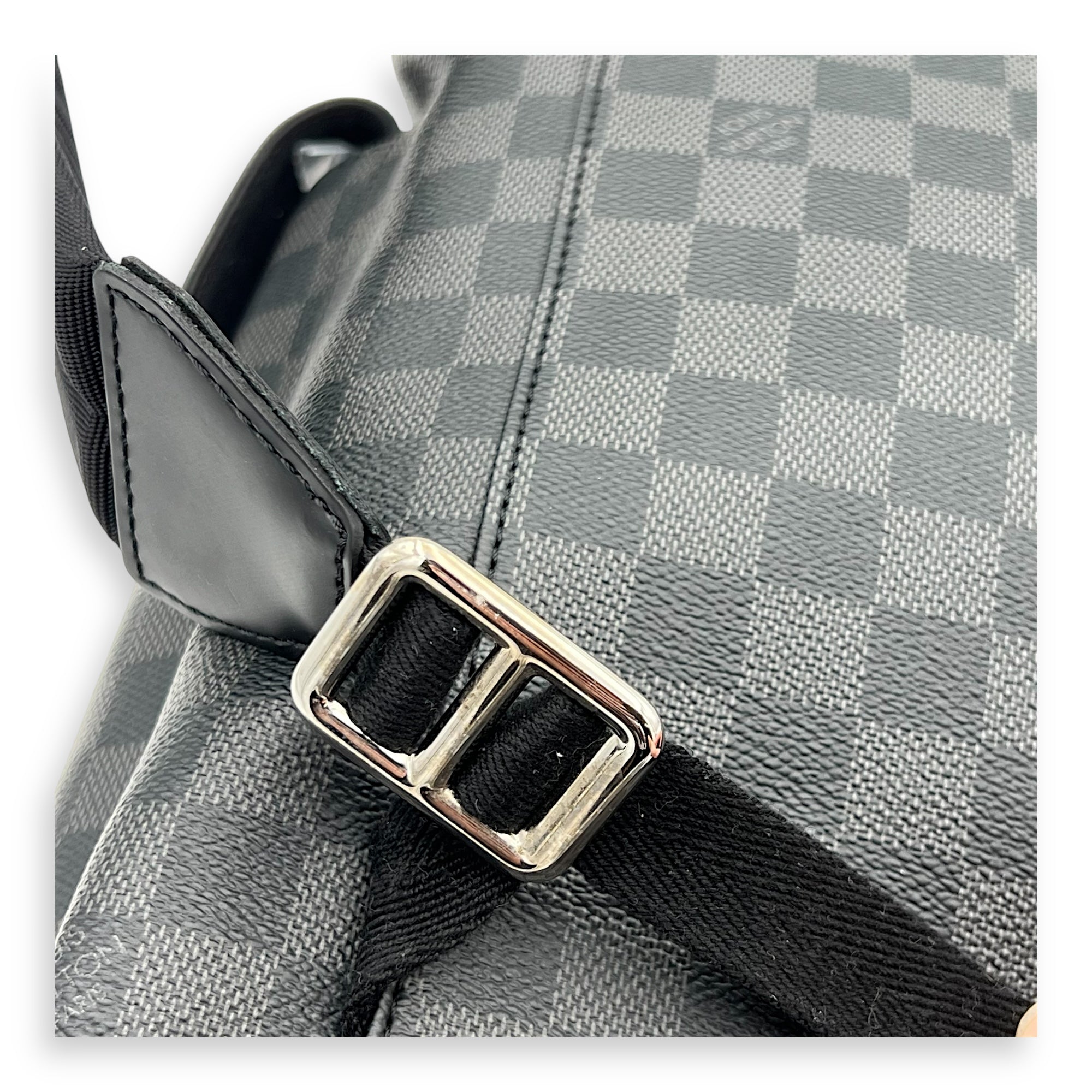Christopher Backpack Black in Coated Canvas, Silver hardware