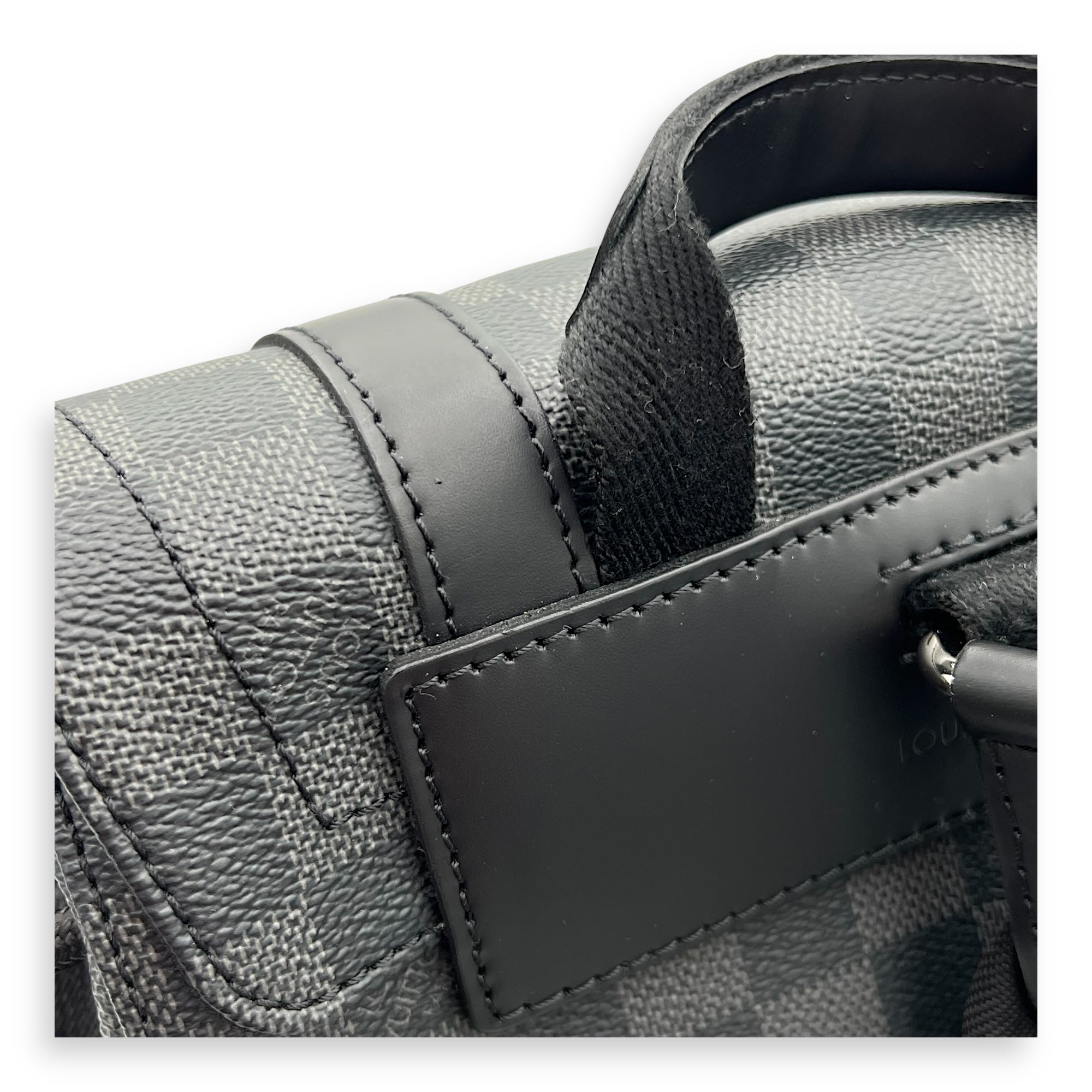 Christopher Backpack Black in Coated Canvas, Silver hardware