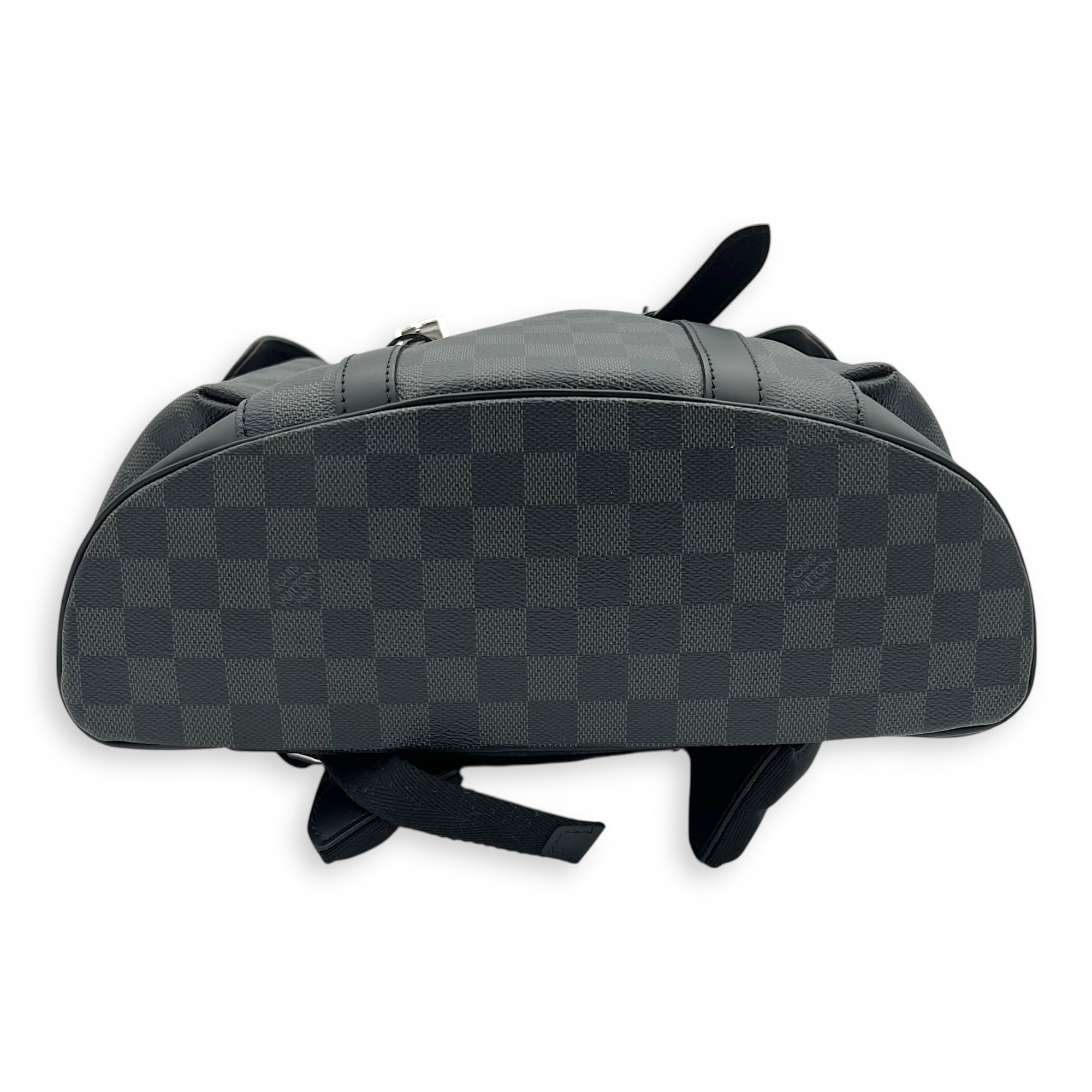 Christopher Backpack Black in Coated Canvas, Silver hardware