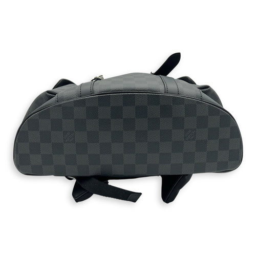 Christopher Backpack Black in Coated Canvas, Silver hardware