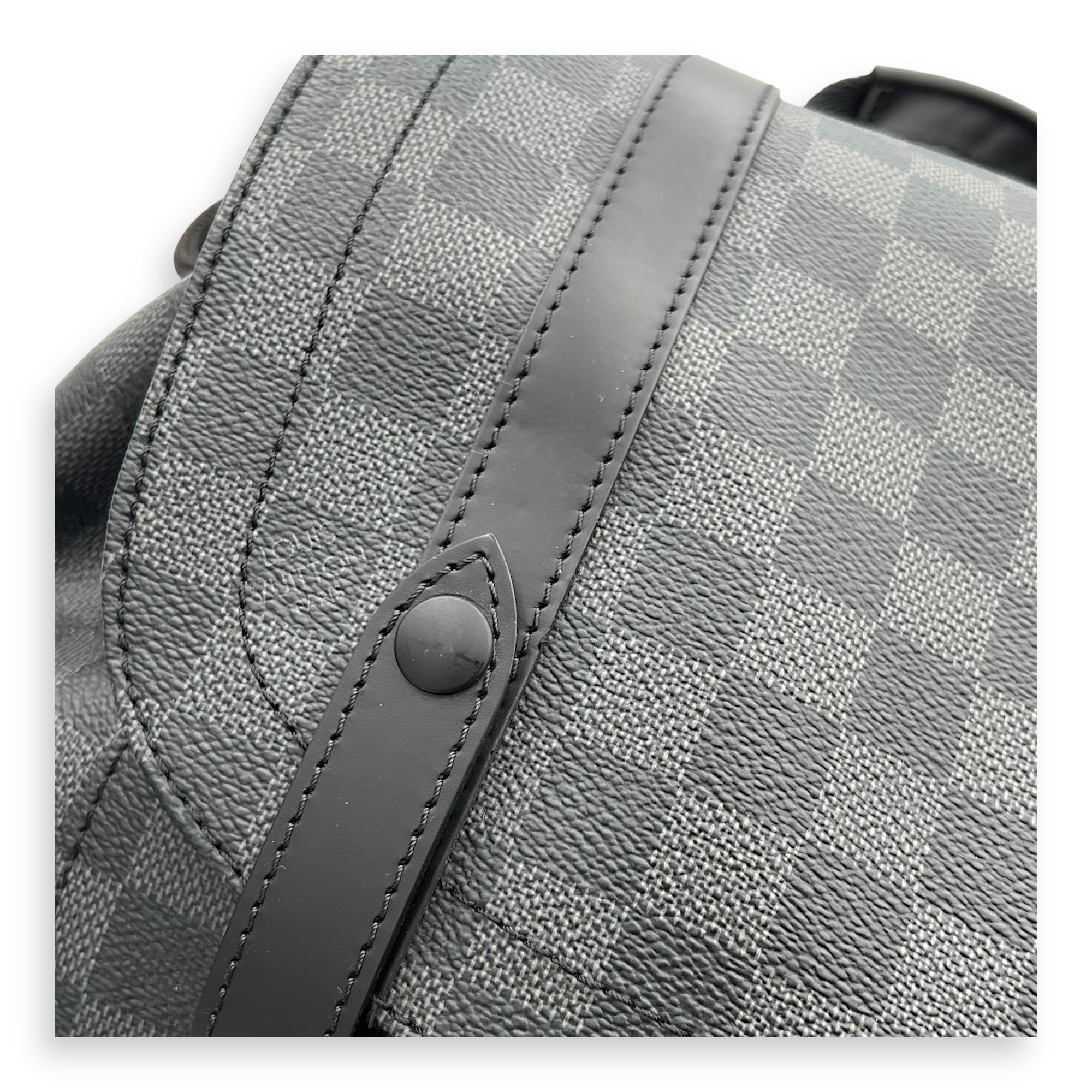 Christopher Backpack Black in Coated Canvas, Silver hardware