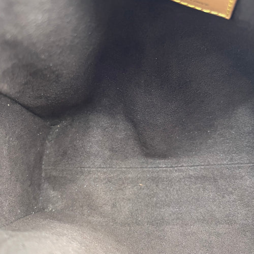 Side Trunk Shoulder Bag Brown in Monogram Coated Canvas, Gold hardware