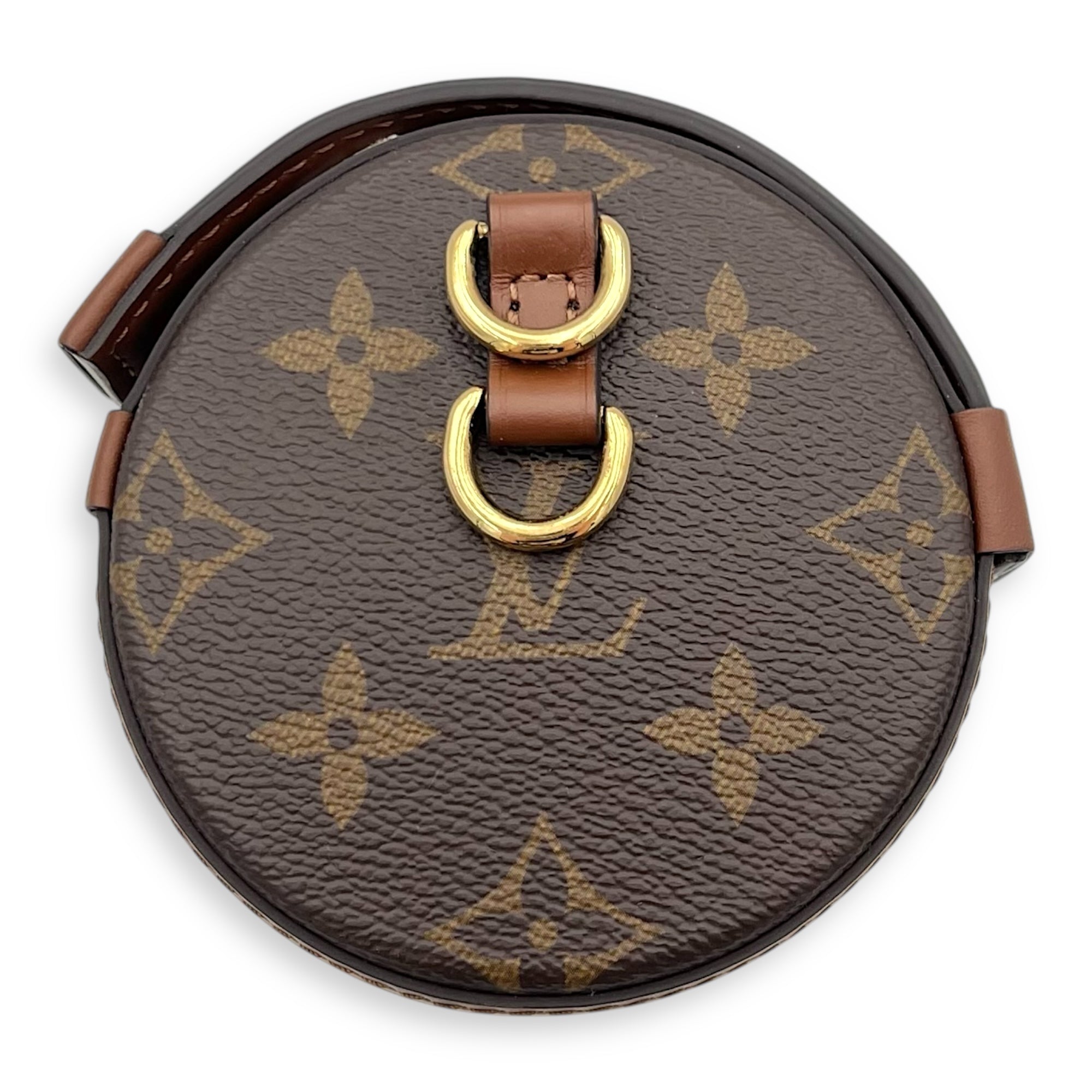 Papillon Trunk Shoulder Bag Brown in Monogram Coated Canvas, Gold hardware