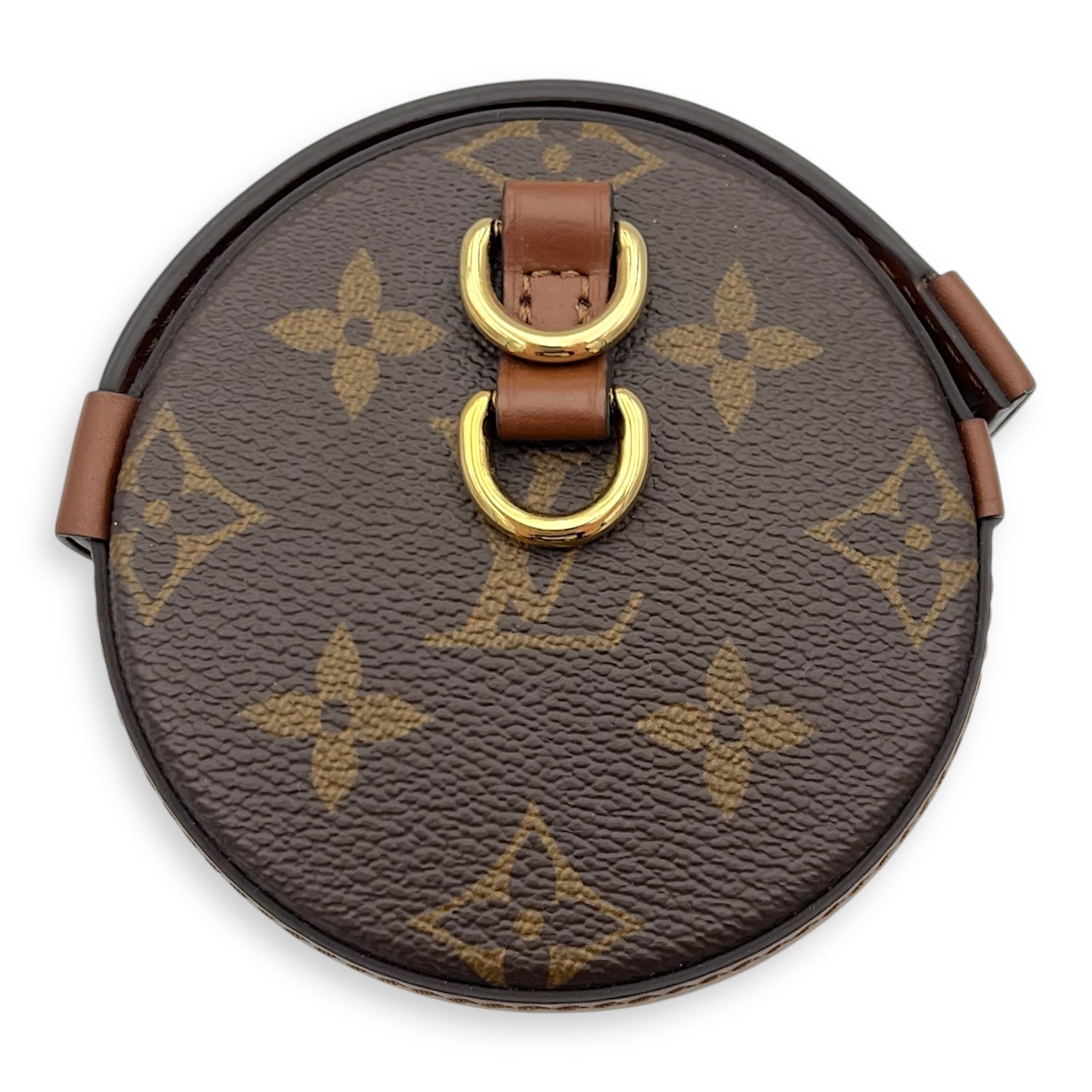 Papillon Trunk Shoulder Bag Brown in Monogram Coated Canvas, Gold hardware