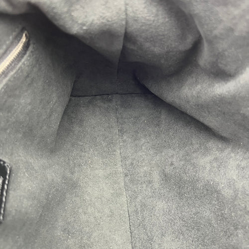 Carryall Cargo Vibe Shoulder Bag Black in Calfskin, Silver hardware