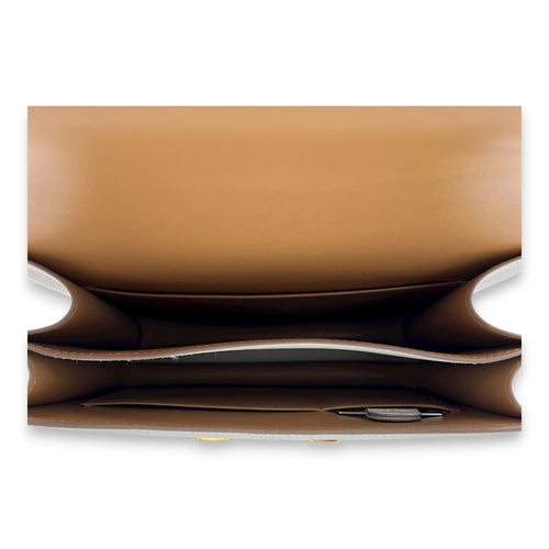 Constance 18 Verso with Mirror Mushroom/Biscuit in Chevre Mysore, Gold hardware