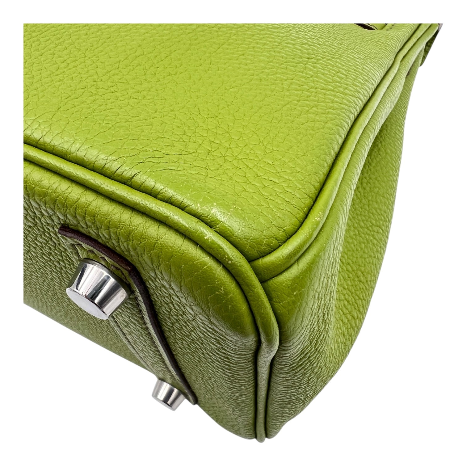 Birkin 25 Vert Anis in Togo, Palladium hardware