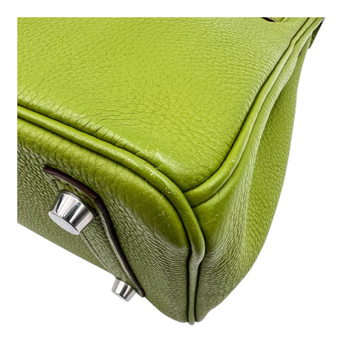 Birkin 25 Vert Anis in Togo, Palladium hardware