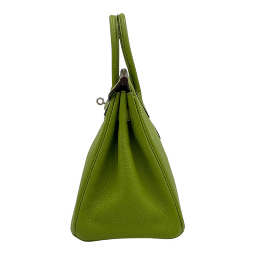 Birkin 25 Vert Anis in Togo, Palladium hardware