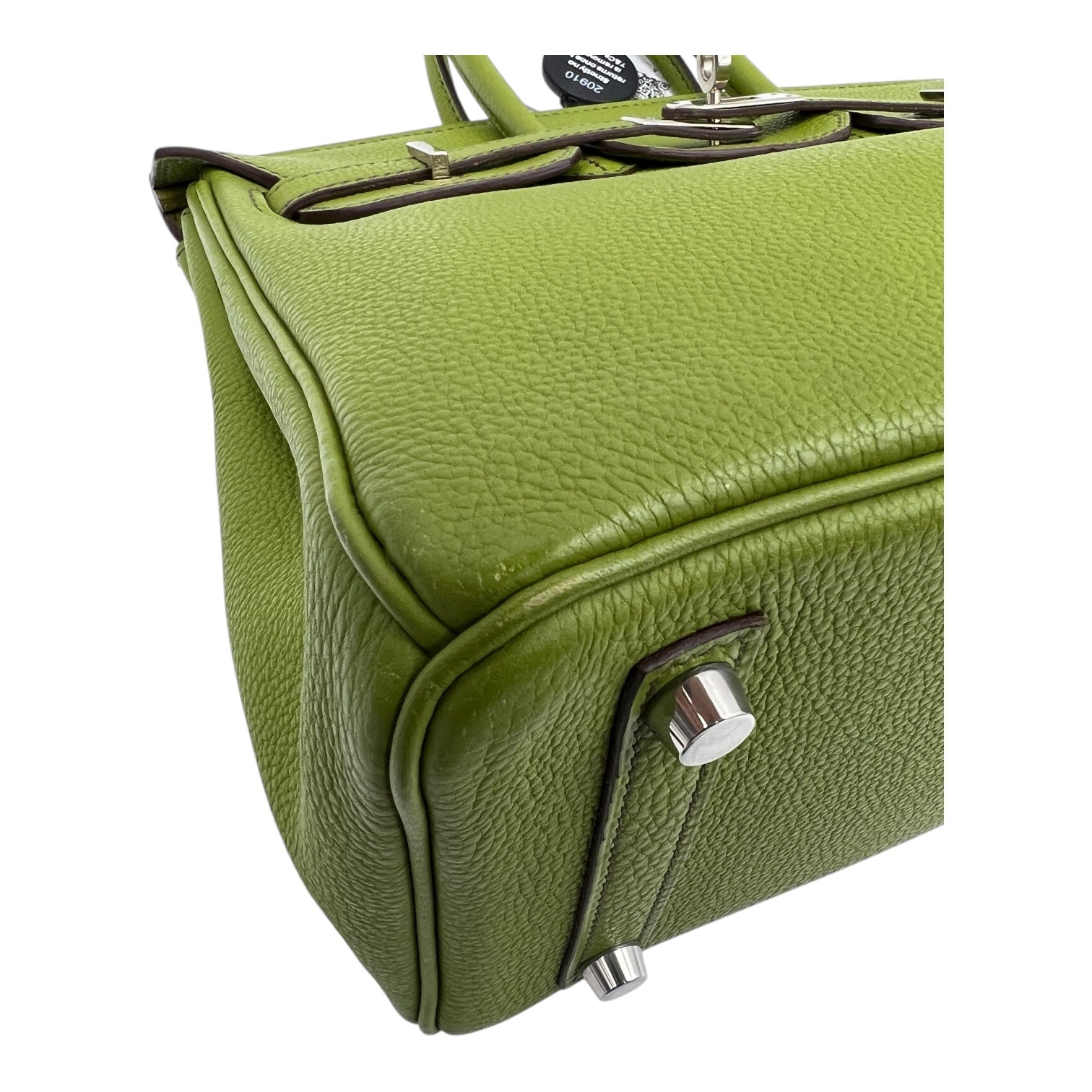 Birkin 25 Vert Anis in Togo, Palladium hardware
