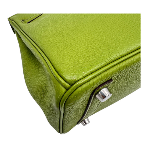 Birkin 25 Vert Anis in Togo, Palladium hardware