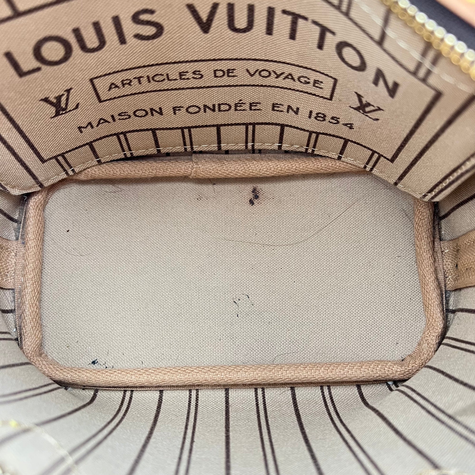 Neverfull Top Handle Bag BB Brown in Monogram Coated Canvas, Gold hardware