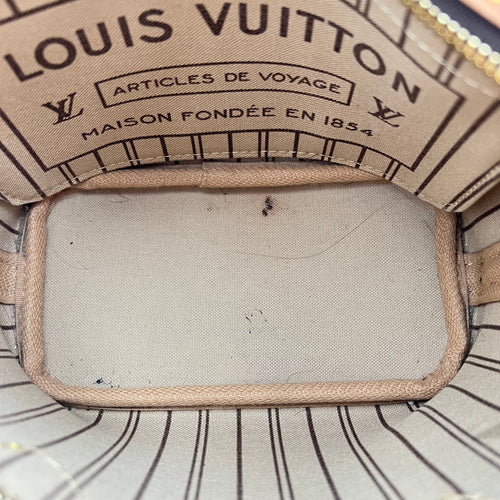 Neverfull Top Handle Bag BB Brown in Monogram Coated Canvas, Gold hardware