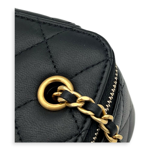 CC Vanity Bag Mini Black in Lambskin, Gold hardware
