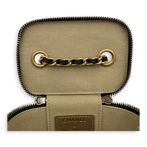 CC Vanity Bag Mini Black in Lambskin, Gold hardware